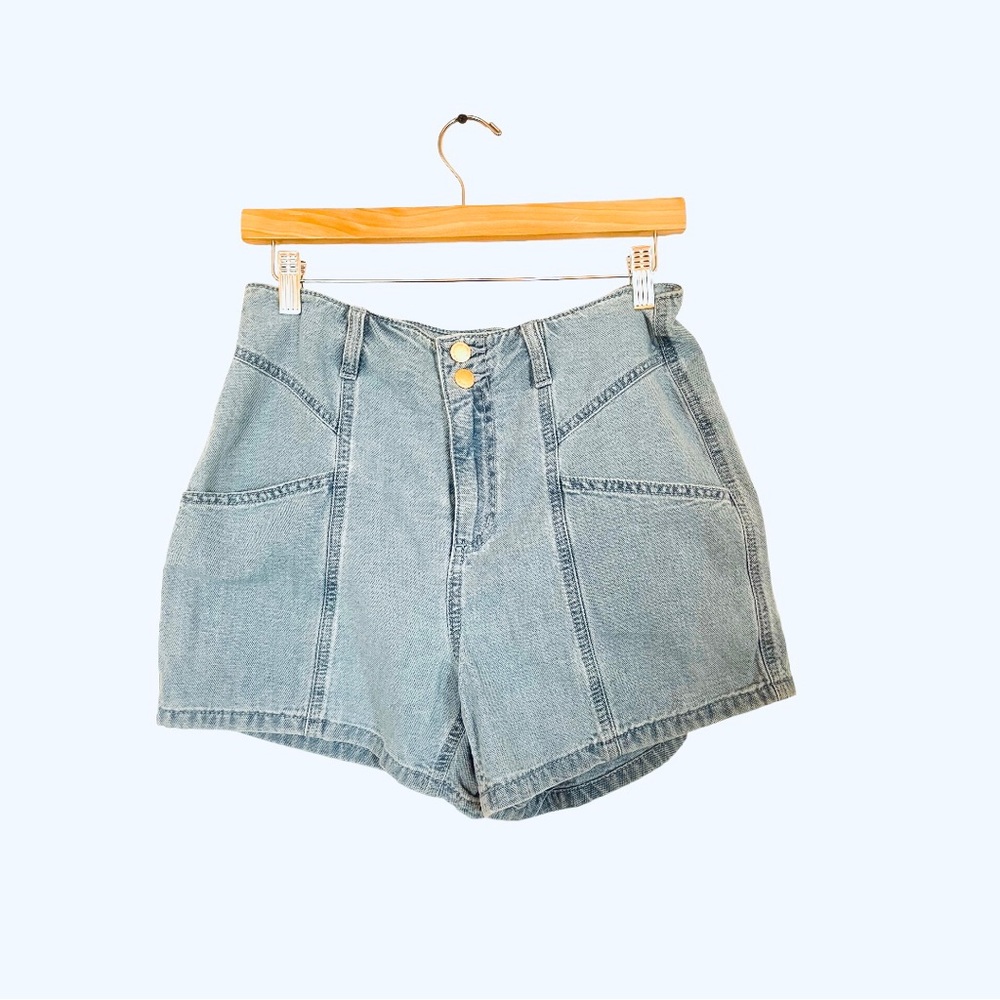 - Universal Thread High Rise Midi Denim Shorts